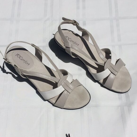 Strictly Comfort 8.5 Med Taupe Women's Summer Sandals Excellent Condition - Picture 1 of 7